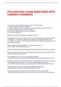 PCN 100 FINAL EXAM QUESTIONS WITH CORRECT ANSWERS