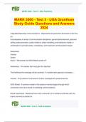 MARK 3000 - Test 3 - UGA Grantham Study Guide Questions and Answers 2024