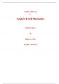 Solutions Manual For Applied Fluid Mechanics 8th Edition By Joseph Untener, Robert Mott (All Chapters, 100% Original Verified, A+ Grade) 