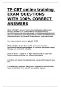 TF-CBT online training EXAM QUESTIONS WITH 100% CORRECT ANSWERS