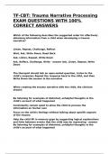 TF-CBT: Trauma Narrative Processing EXAM QUESTIONS WITH 100% CORRECT ANSWERS