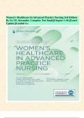 Women’s Healthcare In Advanced Practice Nursing 3rd Edition By Ivy M. Alexander. Complete Test Bank||Chapter 1-46 ||Latest Update ||Graded A+