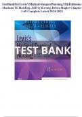 TEST BANK FOR LEWIS MEDICAL SURGICAL NURSING 12TH EDITION BY BY MARIANN M. HARDING, JEFFREY KWONG, DEBRA HAGLER, AND COURTNEY REINISCH/UPDATED VERSION 2023/2024/ ALL CHAPTERS COVERED(CHAPTER 1 TO CHAPTER 69)/100% CORRECT ANSWERS WITH RATIONALE/GRADED A+/P