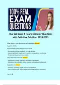 Nur 622 Exam 1 Neuro Content/ Questions with Definitive Solutions 2024-2025.