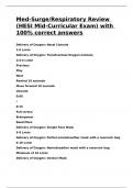 Med-Surge Respiratory Review (HESI Mid-Curricular Exam) with 100- correct answers