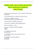 NBME CBSE 2024 EXAM QUSTIONS WITH VERIFIED CORRECT SOLUTIONS