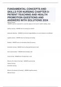 FUNDAMENTAL CONCEPTS AND SKILLS FOR NURSING CHAPTER 9- PATIENT TEACHING AND HEALTH PROMOTION QUESTIONS AND ANSWERS WITH SOLUTIONS 2024