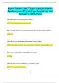 Penn Foster - Vet Tech - Introduction to Anatomy and Physiology Questions and  Answers 100% Pass