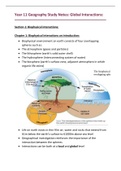 Year 11 Geography Summary Notes of Biophysical Interactions