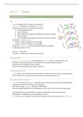 Samenvatting Biologie: H17 DNA: VWO 6; Nectar