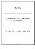 NETA - Advanced Pilates Mat Specialty Certification - Final Assessment Review 2024