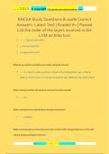 RHCSA Study Questions & 100% Correct  Answers- Latest Test | Graded A+ | Passed List the order of the layers involved in the  LVM architecture