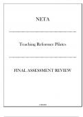 NETA - Pilates Reformer - Final Assessment Review 2024.