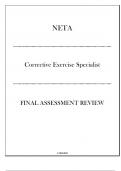 NETA - Corrective Exercise Specialist - Final Assessment Review 2024.