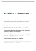 200 NBDHE Mock Board Exam  Questions and Answers