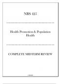 (GCU) NRS 425 - Health Promotion & Population Health - Complete Midterm Review 20242025