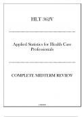 (GCU) HLT 362V - Applied Statistics for Health Care Professionals - Complete Midterm Review