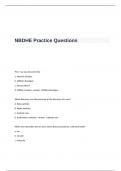 NBDHE  Exam Practice Questions and Answers