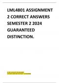 LML4801 ASSIGNMENT 2 CORRECT ANSWERS SEMESTER 2 2024 GUARANTEED DISTINCTION.