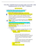 NUR 2502 / NUR2502 Final Exam Study Guide (Latest 2021 / 2022): Multidimensional Care III / MDC 3 - Rasmussen