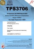 TPS3706 Assignment 50 PORTFOLIO (COMPLETE ANSWERS) 2024