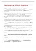 Psy Capstone 161 Quiz Questions With Answers|11 Pages