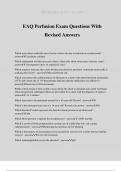 EAQ Perfusion Exam Questions With Revised Answers