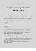 EAQ Week 1 Exam Questions With Revised Answers