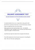 WALMART ASSESSMENT TEST WITH GUARANTEED ACCURATE ANSWERS