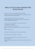 History 2111 UGA Exam 1 Questions With Revised Answers