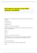 2024 Wellcare Mastery Exam WITH VERIFIED ANSWERS