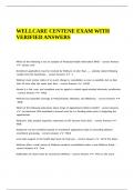 WELLCARE CENTENE EXAM WITH VERIFIED ANSWERS