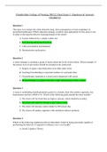 Chamberlain College of Nursing NR222 Final Exam 1. Questions & Answers (Graded A)