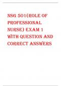 NSG 501(Role of  pRofeSSioNal  NuRSe) exam 1  with queStioN aNd  coRRect aNSweRS  what is critical thinking - correct answer-analytical process that uses specific thinking skills to make  complex decisions clinical reasoning - correct answer-way of thinki