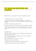 TPC 2024 EXAM QUESTIONS AND ANSWERS