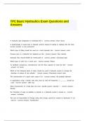 TPC Basic Hydraulics Exam Questions and Answers