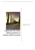 Virginia HIC Cert. Exam (2024) || Questions & Answers (100% Accurate)