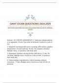 GMAT EXAM QUESTIONS 2024.2025 WITH GUARANTEED ACCURATE ANSWERS |VERIFIED