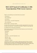 MLS ASCP board of Certification (1-100) Exam Questions With Correct Answers.