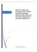 DCF FL Child Care (CGDR) Child Growth and Development (2024) Exam || With All Accurate Questions & Answers (Rated A+)