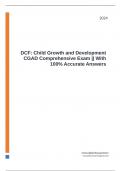 DCF: Child Growth and Development CGAD Comprehensive Exam || With 100% Accurate Answers