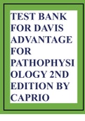 TEST BANK FOR DAVIS ADVANTAGE FOR PATHOPHYSIOLOGY 2ND EDITION BY CAPRIO