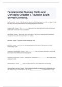  Fundamental Nursing Skills and Concepts Chapter 6 Revision Exam Solved Correctly.