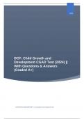 DCF: Child Growth and Development CGAD Test (2024) || With Questions & Answers (Graded A+)