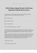 N436 Evidence Based Practice EAQ Exam Questions With Revised Answers