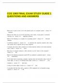 CGS 1060 FINAL EXAM STUDY GUIDE 1 QUESTIONS AND ANSWERS