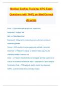 Medical Coding Training: CPC Exam Questions with 100% Verified Correct Answers