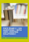 FOCS EXAM 2 | 191 QUESTIONS | WITH 100% VERIFIED SOLUTIONS!!