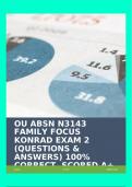 OU ABSN N3143 FAMILY FOCUS KONRAD EXAM 2 (QUESTIONS & ANSWERS) 100% CORRECT, SCORED A+