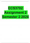 ECS3702 Assignment 2 Semester 2 2024 - all answered 100%  questions and answers